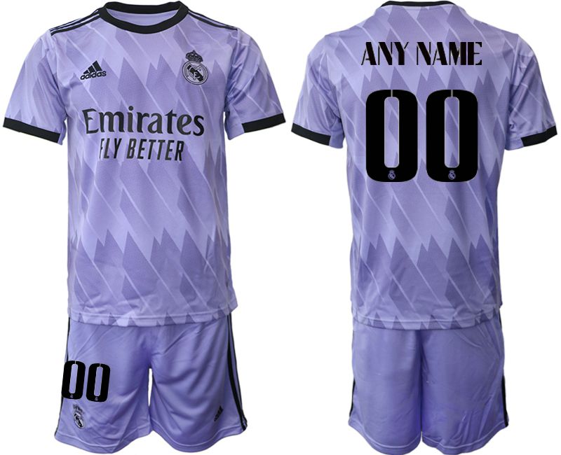 Men 2022-2023 Club Real Madrid away purple customized Soccer Jersey